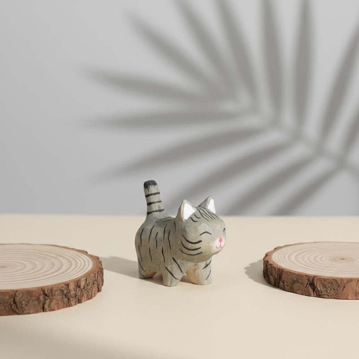 Faceted Grey Tabby Cat